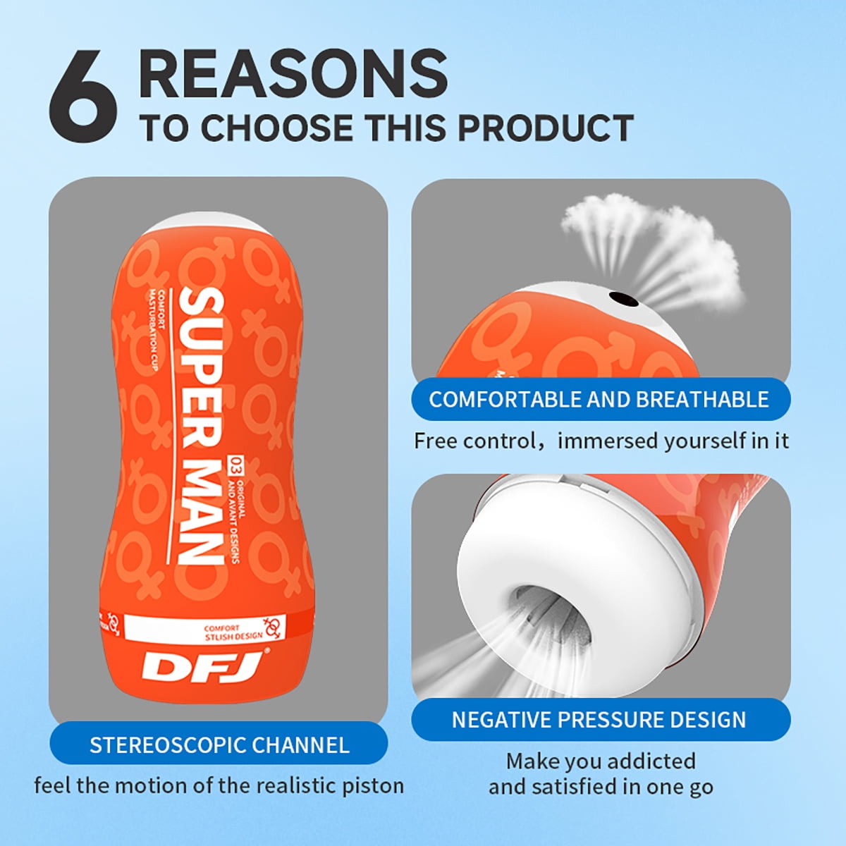Male Masturbator Transparent Bulge Texture Tunnel Male Stroker,Aerodynamic Design Adult Sex Toy-Without Vibration