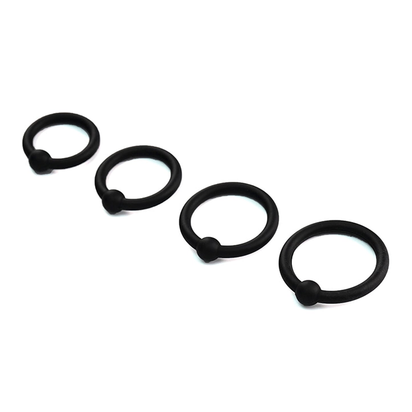Obgado Penis Rings Set for Men, 4 Different Sizes Sex Rings for Erection Enhancing, Penis Enhancer Set, Long Lasting Stronger Stretchy Adult Sex Toys