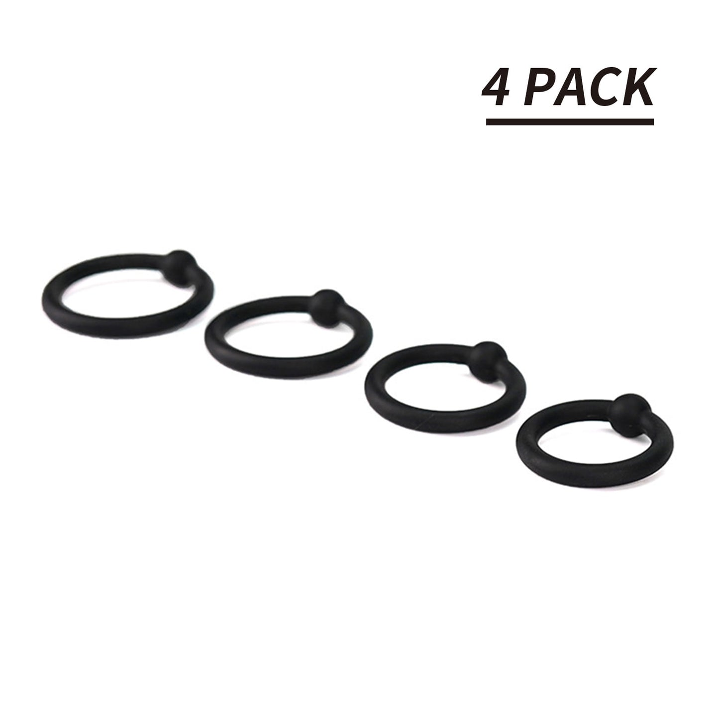 Obgado Penis Rings Set for Men, 4 Different Sizes Sex Rings for Erection Enhancing, Penis Enhancer Set, Long Lasting Stronger Stretchy Adult Sex Toys