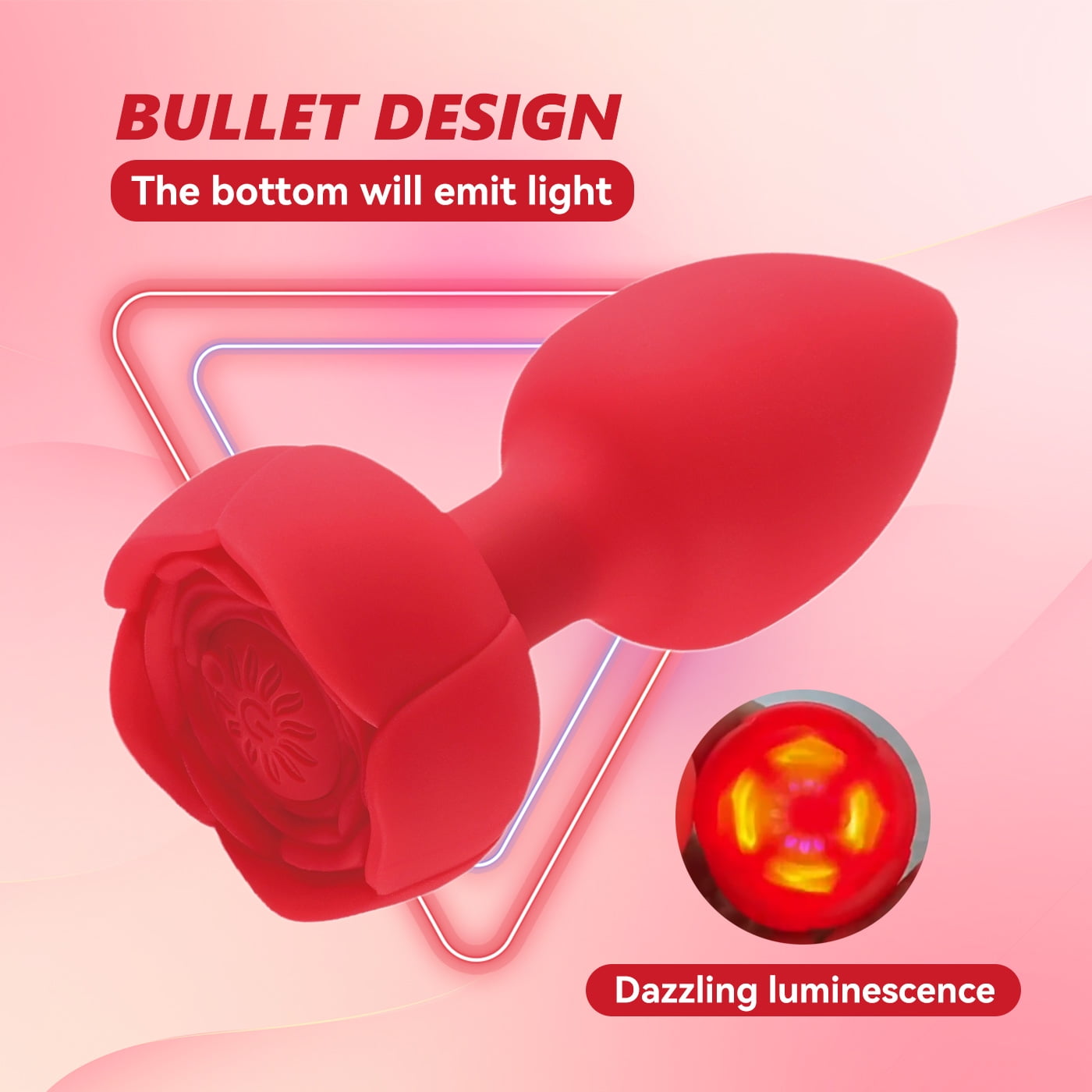 Wireless Remote Control Lighting Butt Plug Vibrating Anal Plug 10 Modes Sex Toys for Women Men