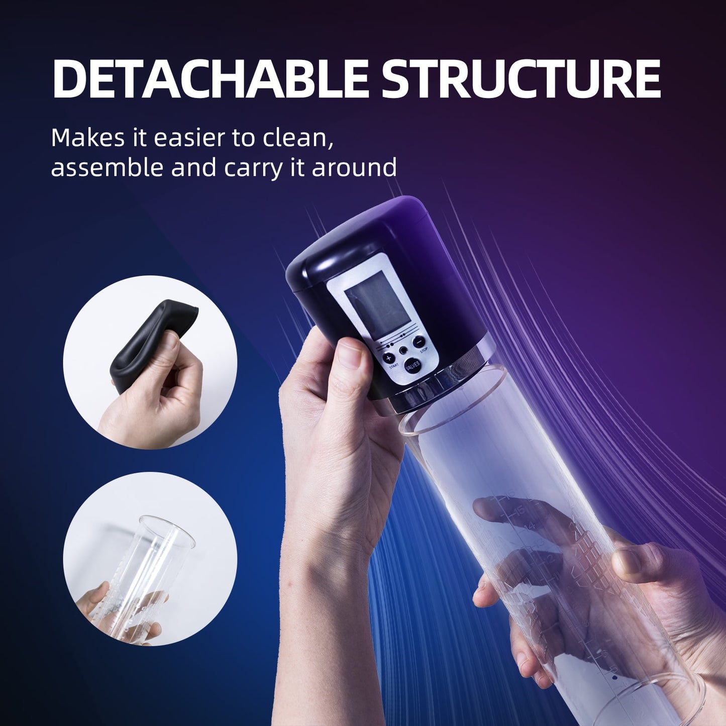 Male Masturbator Cup Penis Pump Sex Toys for Man with 4 Suction