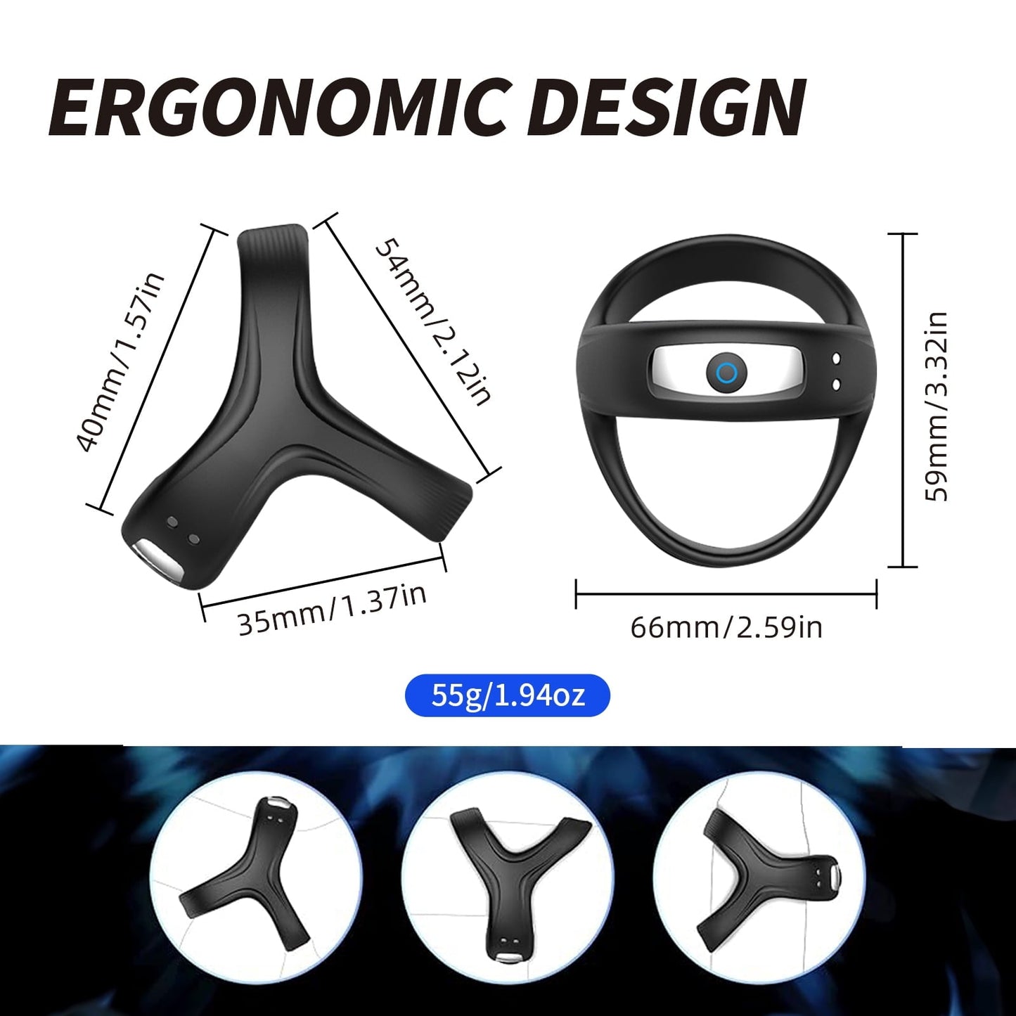 Obgado Vibrating Penis Ring - Penis Ring for Men with 10 Intense Vibration Modes, Male Sex Toys, Adult Sex Toys for Men Couples