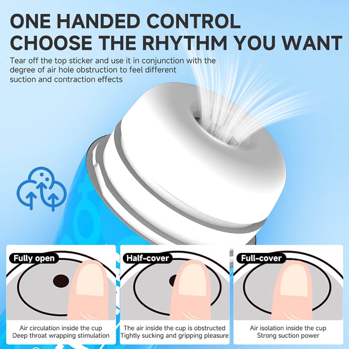 Adult Toys for Man Transparent Bulge Texture Tunnel Stroker, Aerodynamic Design Manual Sucking Adult Toy
