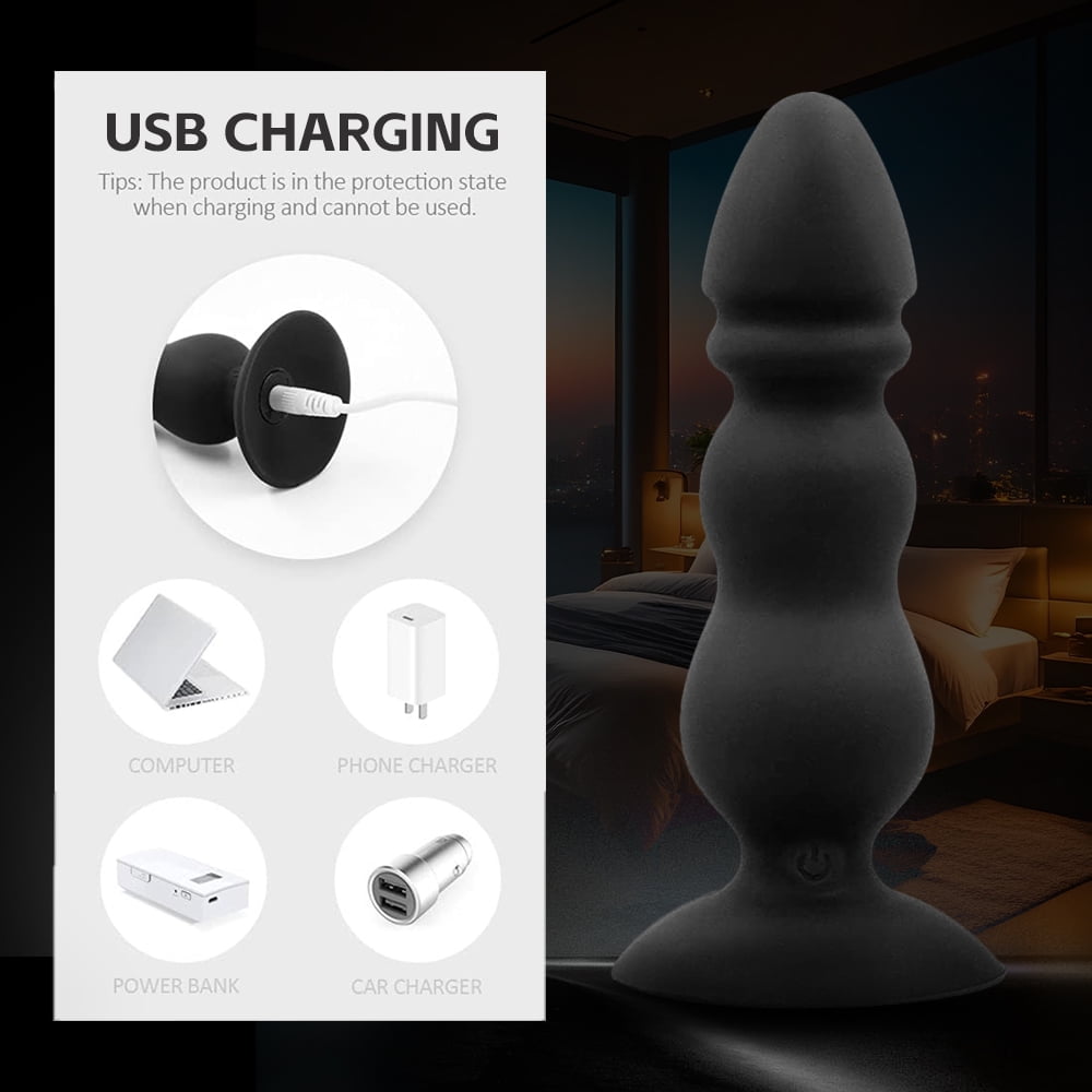 Obgado Vibrating Anal Plug with Remote Control Sex Toy for Male- Butt Plug with 10 Vibrating Modes Adult Sex Toys