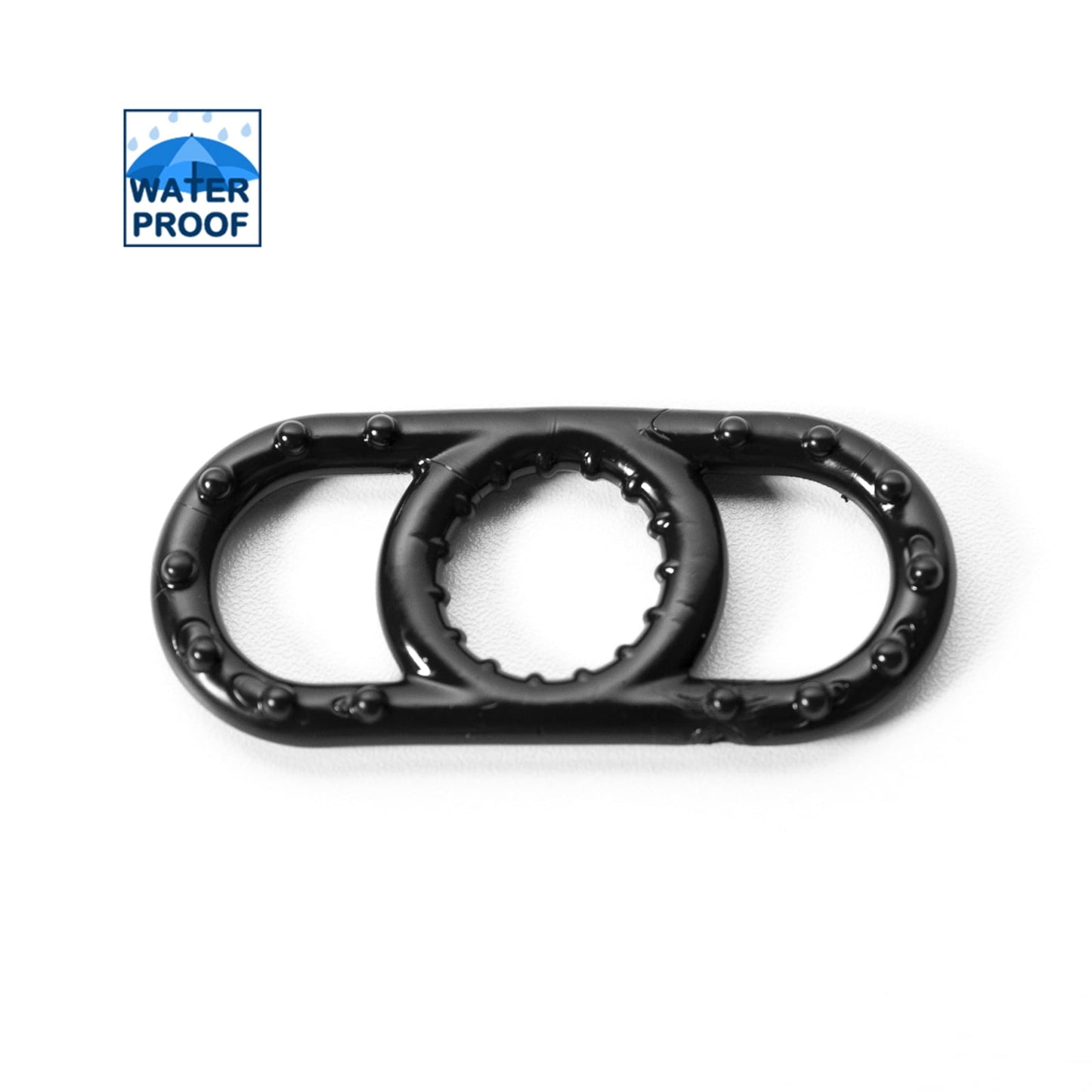 Obgado Dual Penis Ring Sex Toys, Cock Ring Adult Toy for Men or Couples, Black