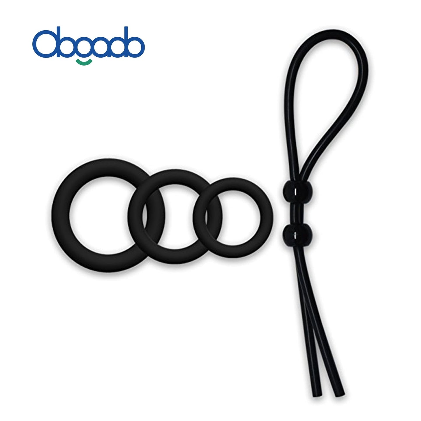 Obgado Penis Ring Set, Silicone Adjustable Penis Rings Adult Sex Toys for Men or Couple