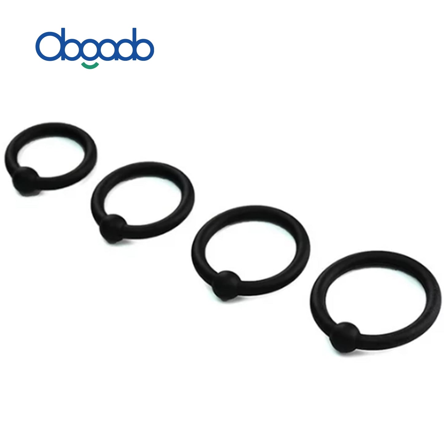Obgado Penis Rings Set for Men, 4 Different Sizes Sex Rings for Erection Enhancing, Penis Enhancer Set, Long Lasting Stronger Stretchy Adult Sex Toys