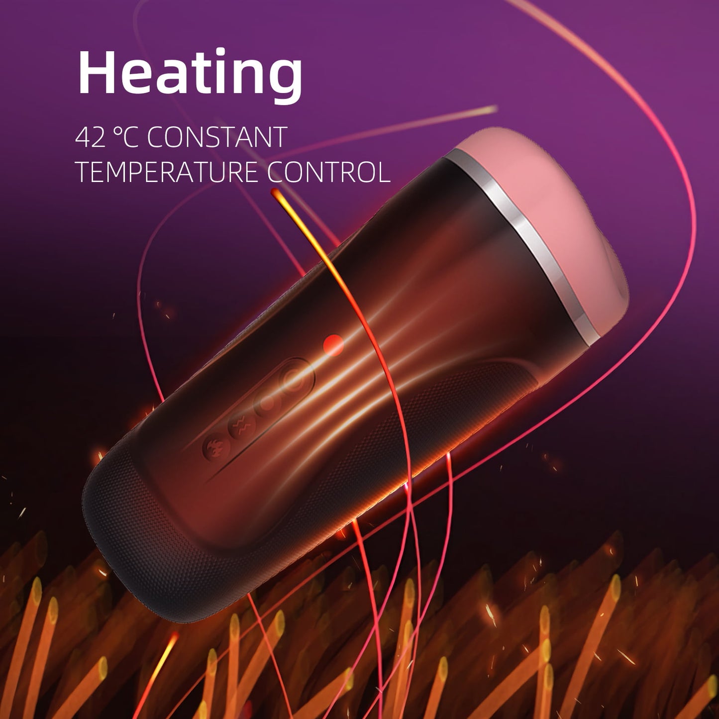 Obgado Mens Thrusting Vibrating Stroker Sex Toys Automatic Telescopic Heating Male Masturbator Cup,3 Speed 3 Function 10 Frequency