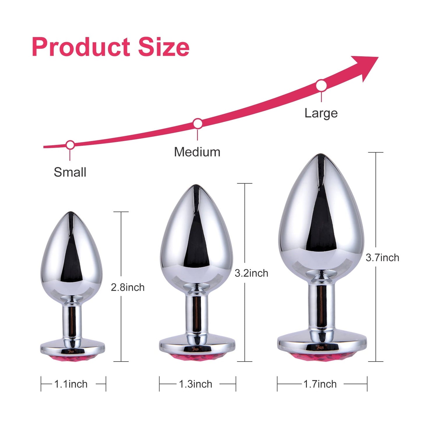 Anal Plug Set Adult Sex Toy Anal Toys Adult Sex Toy Butt Plug Anal Sex Toys for Male Female-3PCS