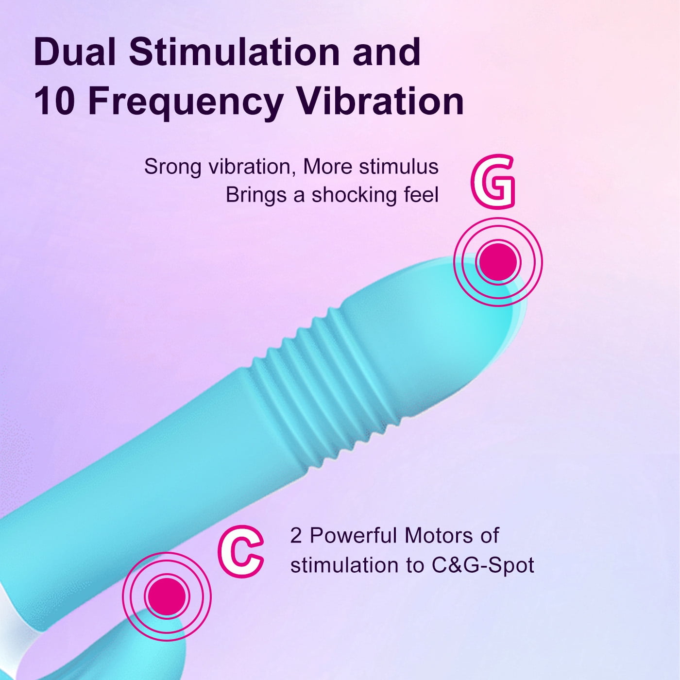 Obgado 2 in 1 Detachable Big Dildo Dildos G Spot Vibrator Clitoral Stimulator Sex Toy for Women Pleasure