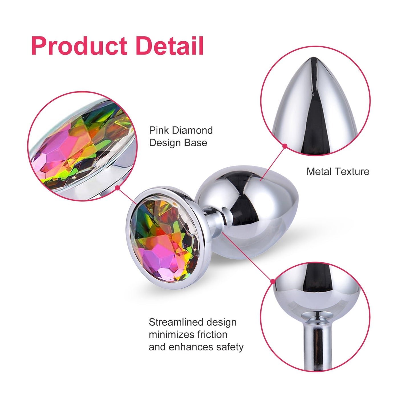 Obgado Anal Plug Anal Sex Toys Pack of 3 Butt Plug, Adult Sex Toys for Male Female