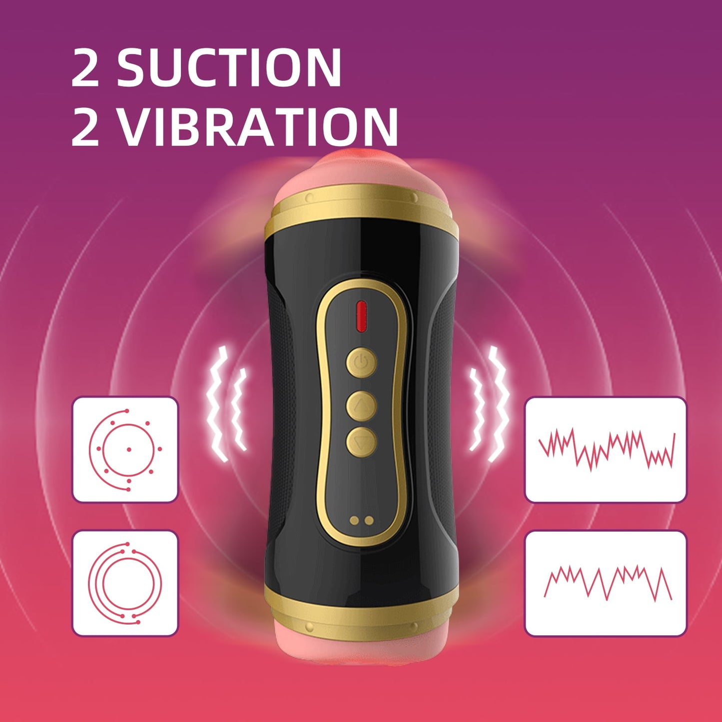 Automatic Male Masturbator Cup with 5 Speed 10  Modes Adult Electric Pocket Stroker Male Sex Toys for Men-2 in 1