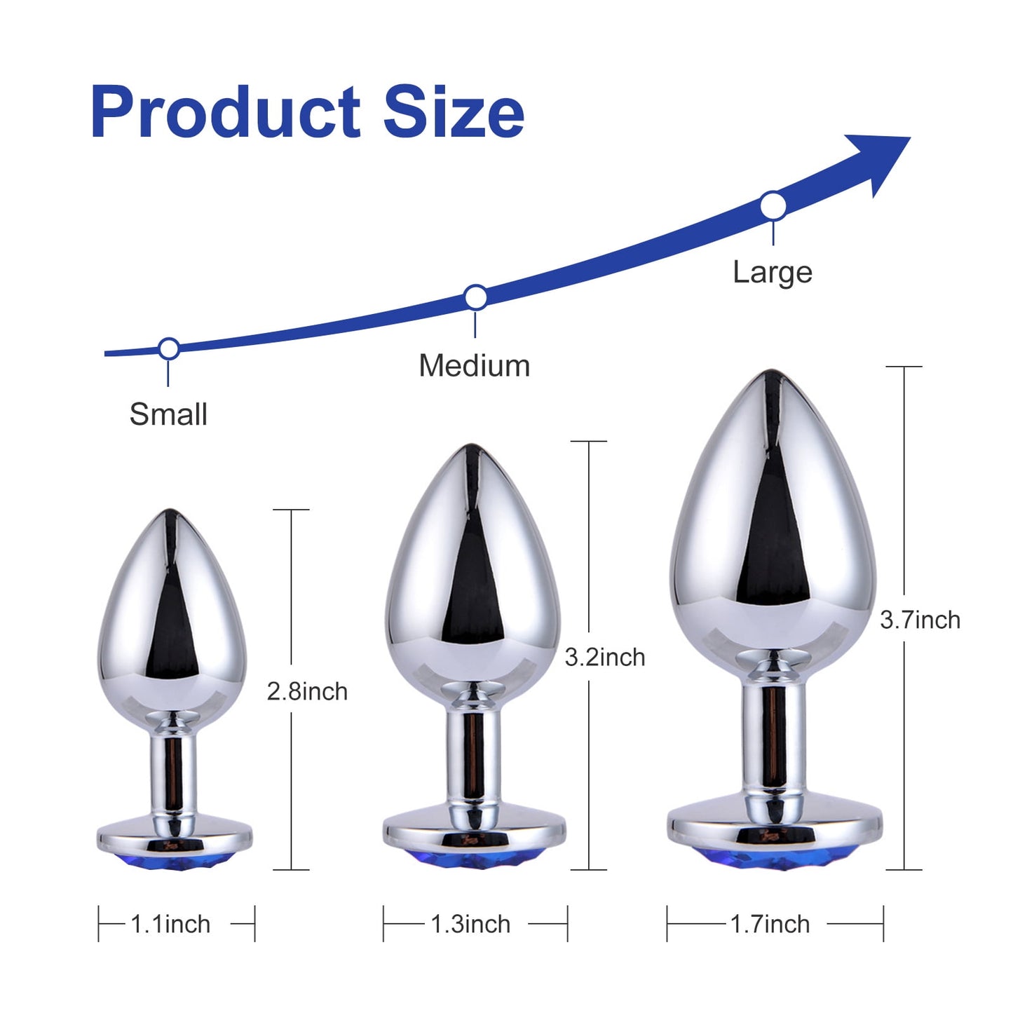 Obgado Butt Plug Anal Toys for Man Pack of 3 Anal Plug Adult Sex Toys for Woman