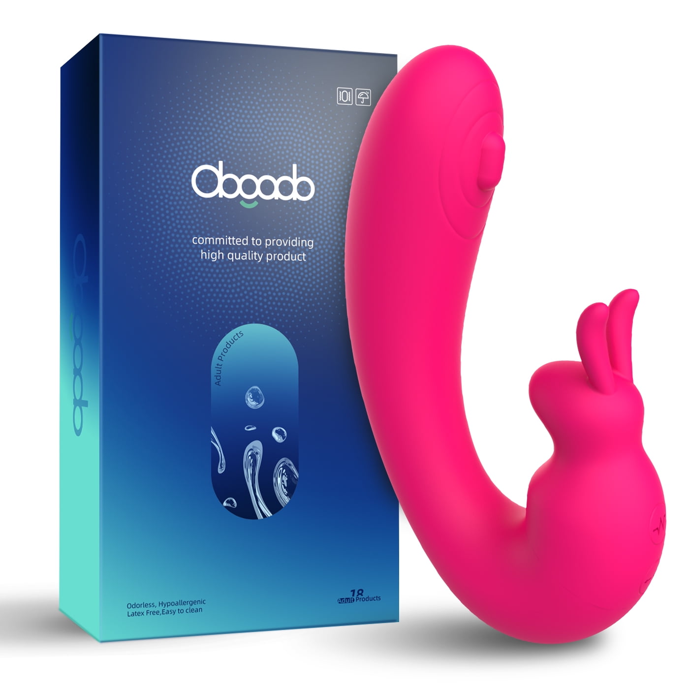 Obgado 2 IN 1 Wearable Vibrator Adult Sex Toys for Women, Clitoral Stimulator G Spot Rabbit Vibrator with 10 Vibrating & Flapping Modes,Panty Vibrators