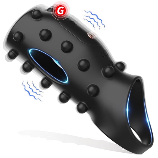 Obgado 10 Vibrating Penis Rings Adult Sex toys for Men, Stretchy Sex Toys for Male