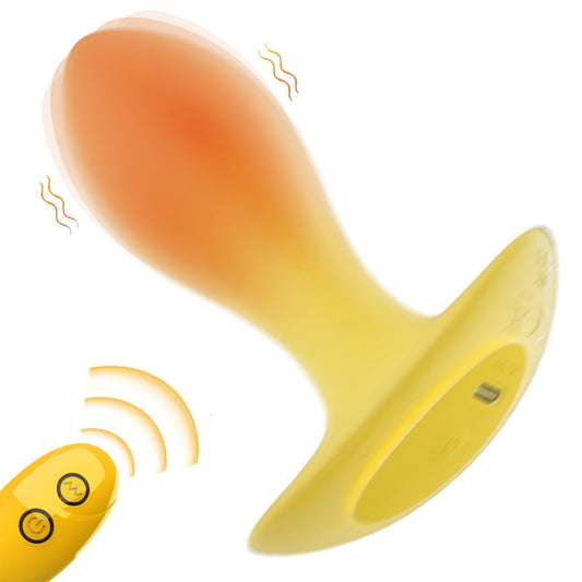 Obgado Vibrating Butt Plug Anal Plug Vibrator, Soft Silicone 10 Vibrating with Remote control Adult Sex Toys for Women or Men