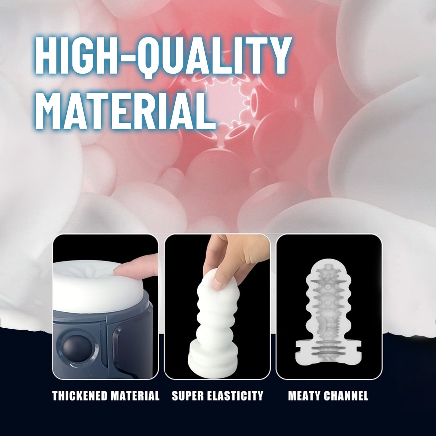 Obgado Heating Male Stroker Automatic Male Masturbator Adult Toy with 9 Vibrating & 5 Thrusting Adult Male Sex Toys for men