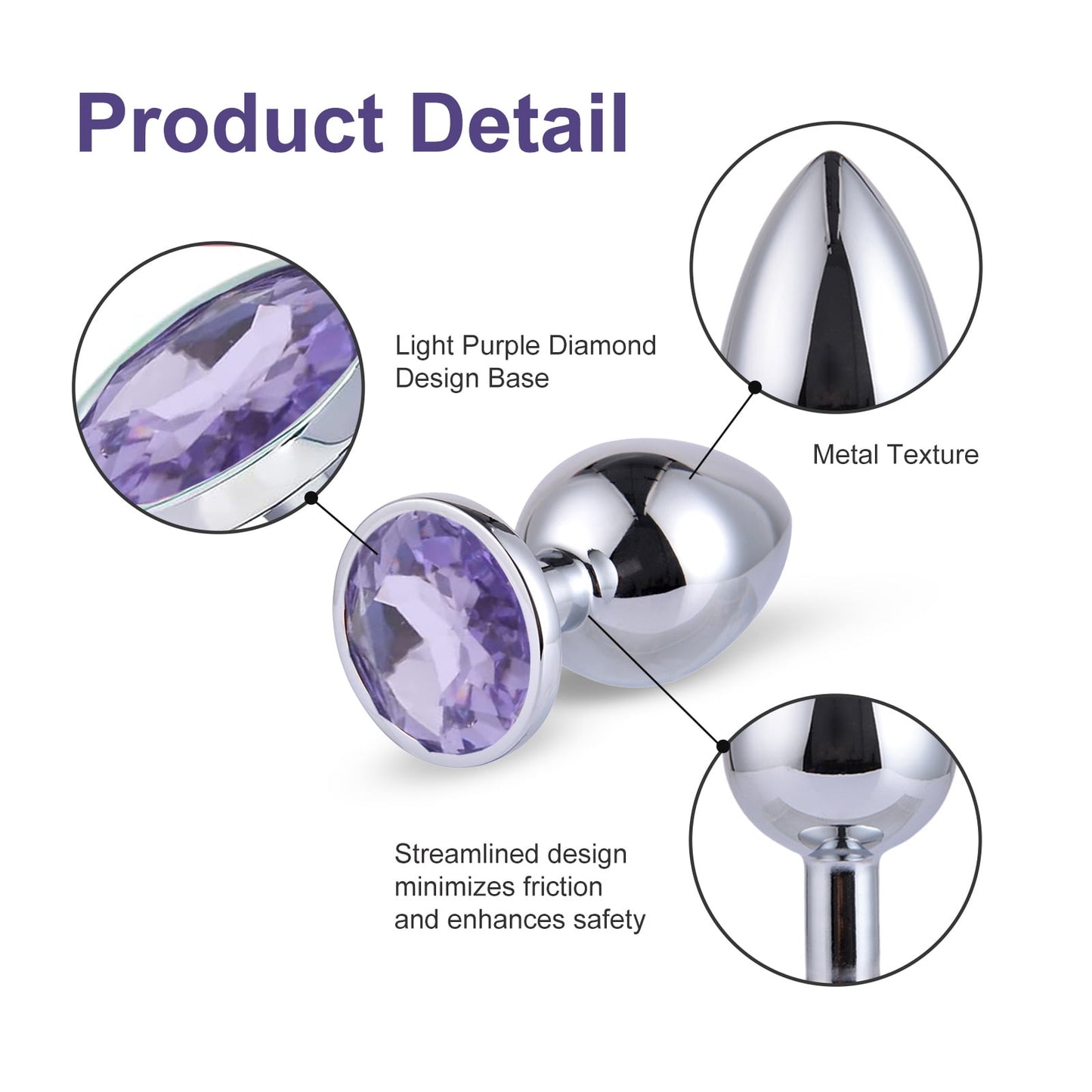 Obgado Anal Plug Butt plug Anal Toys Adult Sex Toys for Couple-3PCS