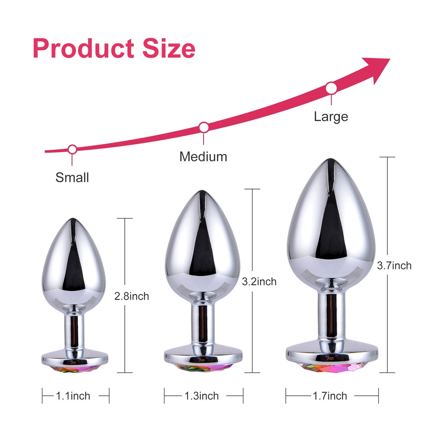 Obgado Anal Plug Anal Sex Toys Pack of 3 Butt Plug, Adult Sex Toys for Male Female