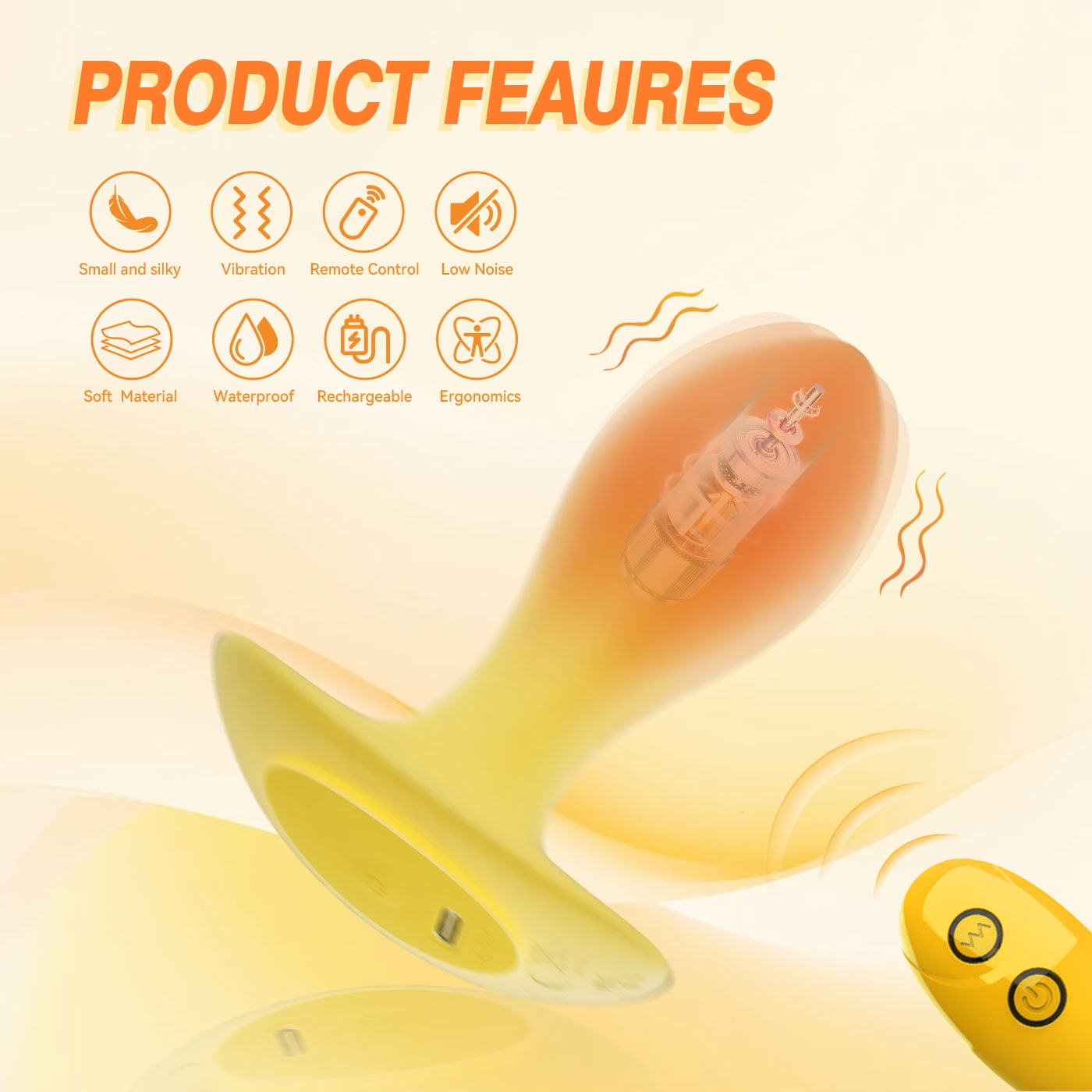 Obgado Vibrating Butt Plug Anal Plug Vibrator, Soft Silicone 10 Vibrating with Remote control Adult Sex Toys for Women or Men