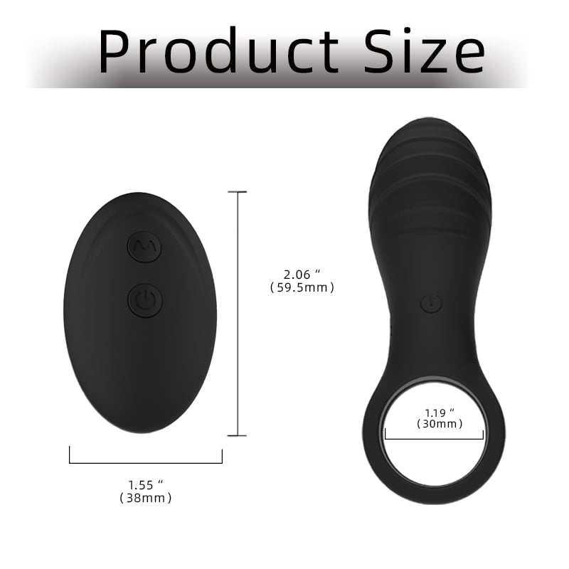 Obgado Vibrating Penis Ring Vibrator with Remote Control, Rechargeable Silicone Penis Rings with 10 Intense Vibration Modes, Adult Sex Toys Clitoral Massager for Male
