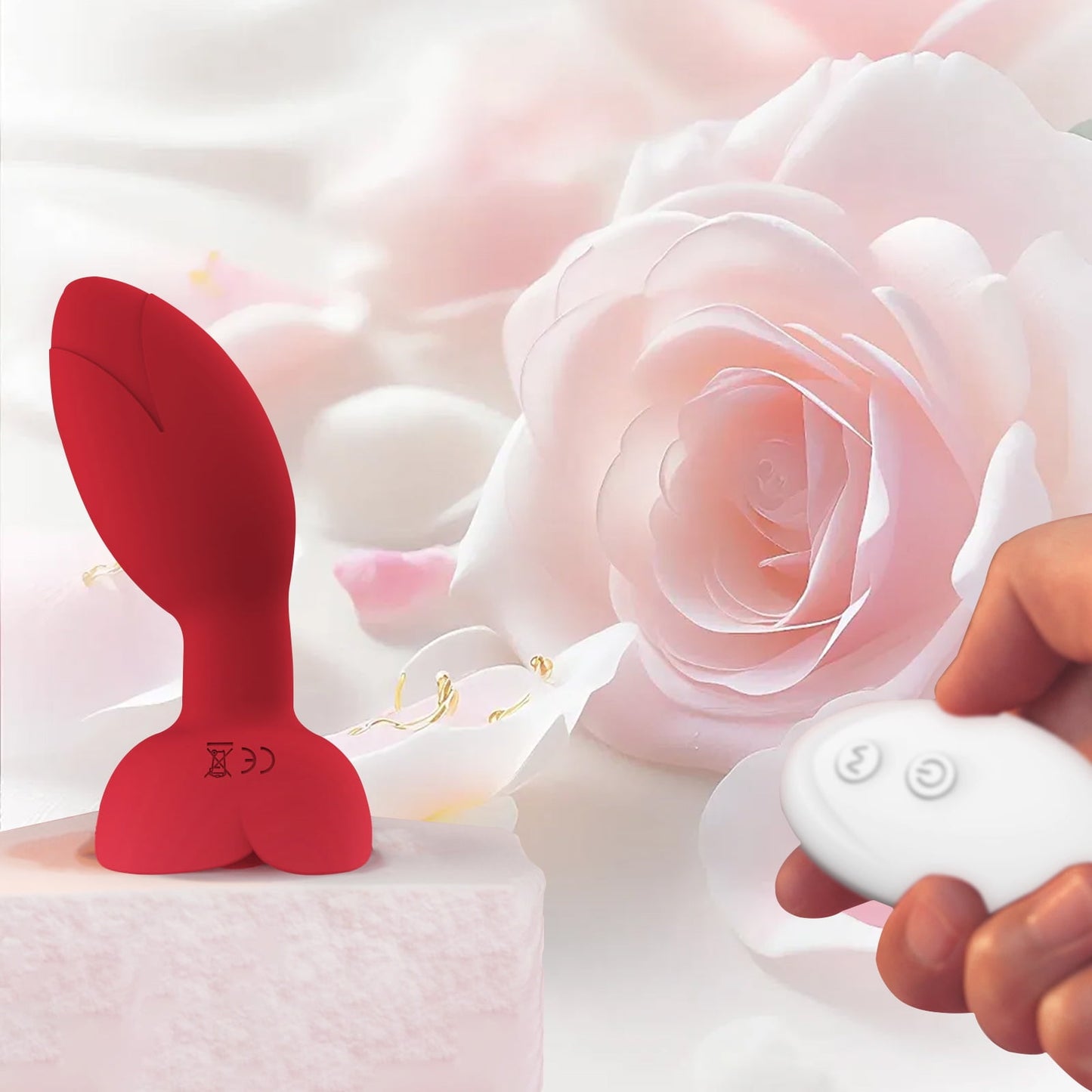 Obgado Rose Toys Wireless Remote Control Butt Plug Vibrating Anal Plug with 10 Modes Rotating Adult Sex Toys for couple